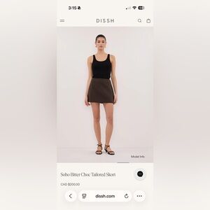 DISSH Mini Skort in Bitter Choc and Black